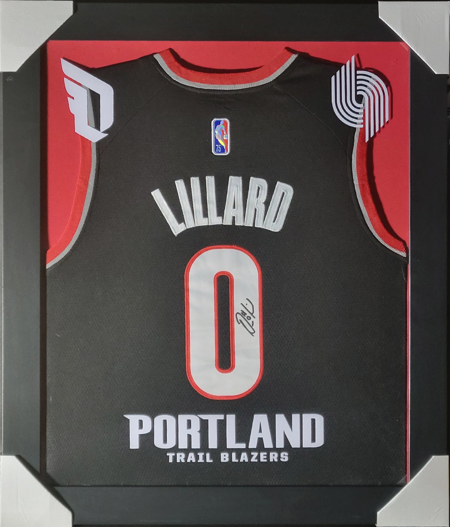 Damian Lillard Facsimile Auto Jersey Frame Display