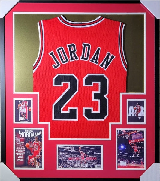 MICHAEL JORDAN 31x35 5 CLASSIC-STYLE TRIBUTE FRAME